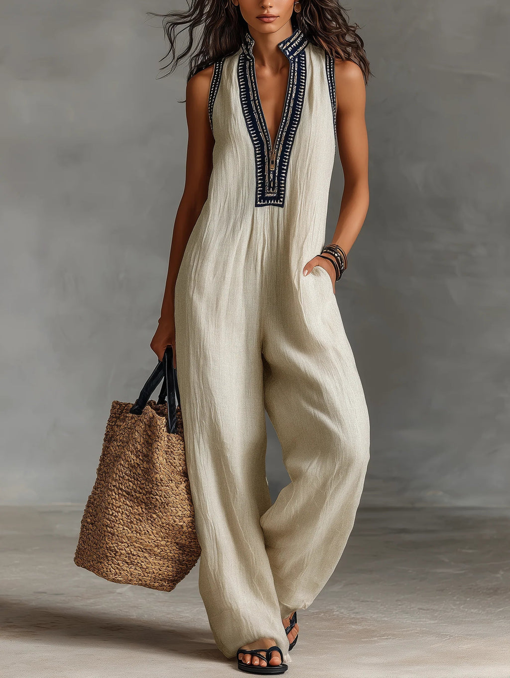 Aveline™ Stand Collar Jumpsuit