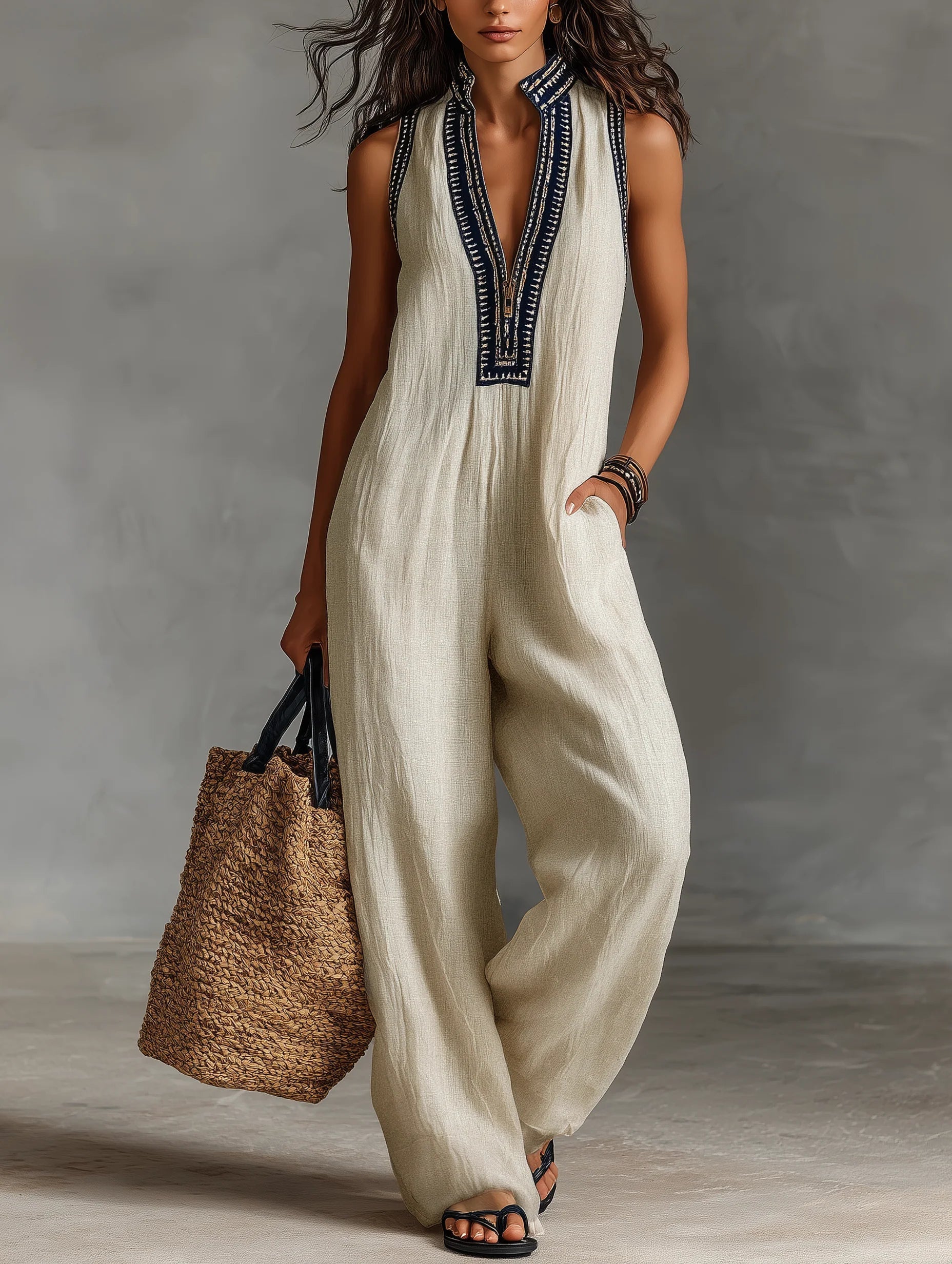 Aveline™ Stand Collar Jumpsuit
