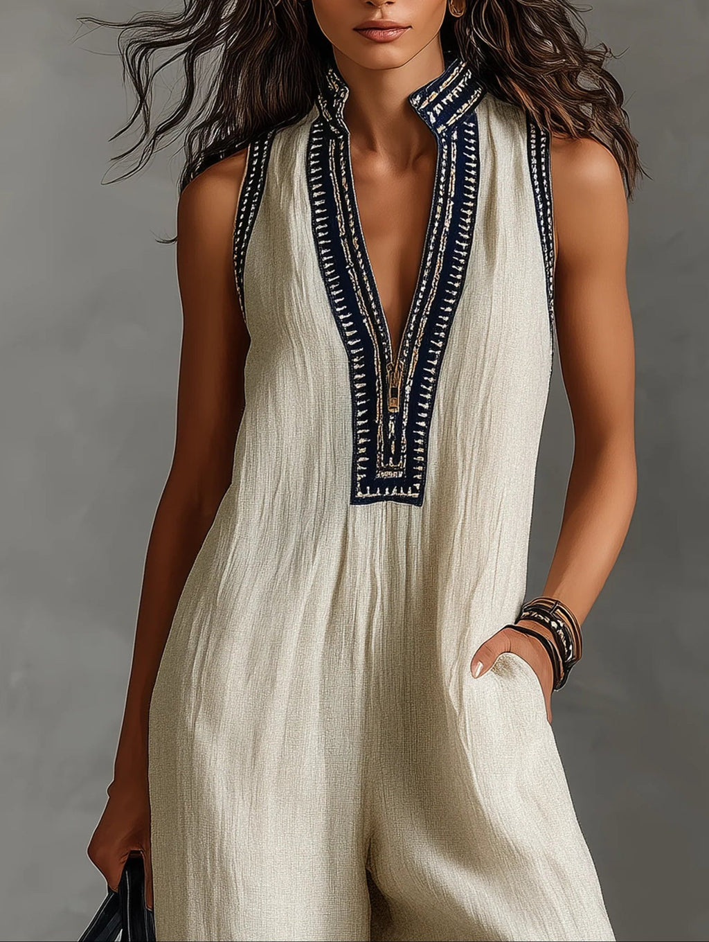 Aveline™ Stand Collar Jumpsuit