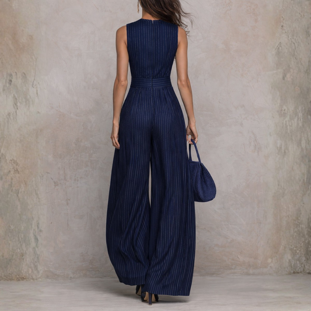 Genevieve | Striped Wide-Leg Jumpsuit