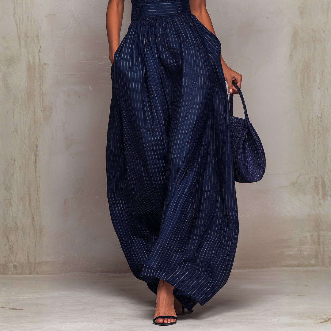 Genevieve | Striped Wide-Leg Jumpsuit
