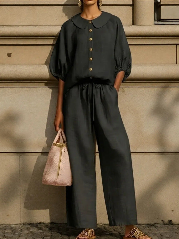 Tavielle | Breezy Blouse & Pants Set