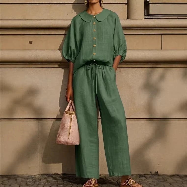 Tavielle | Breezy Blouse & Pants Set