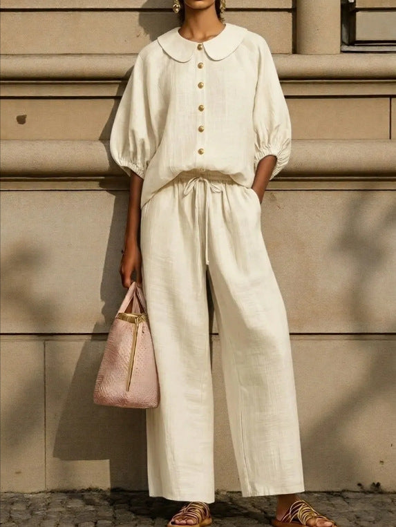 Tavielle | Breezy Blouse & Pants Set