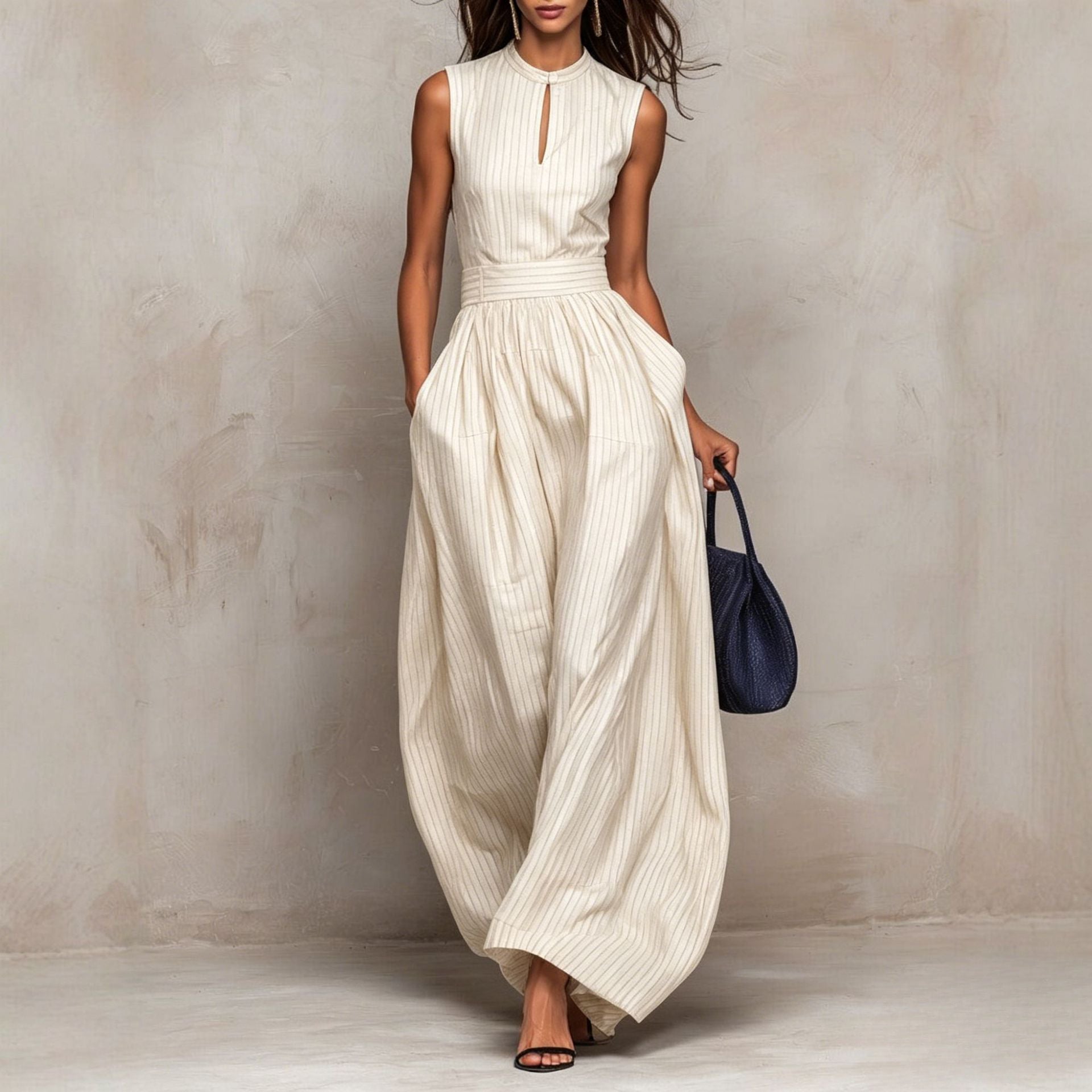 Genevieve | Striped Wide-Leg Jumpsuit