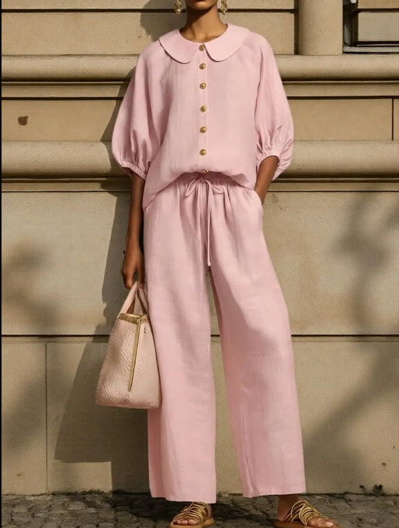 Tavielle | Breezy Blouse & Pants Set