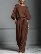 Selvara | Elegant Flare-Sleeve Set