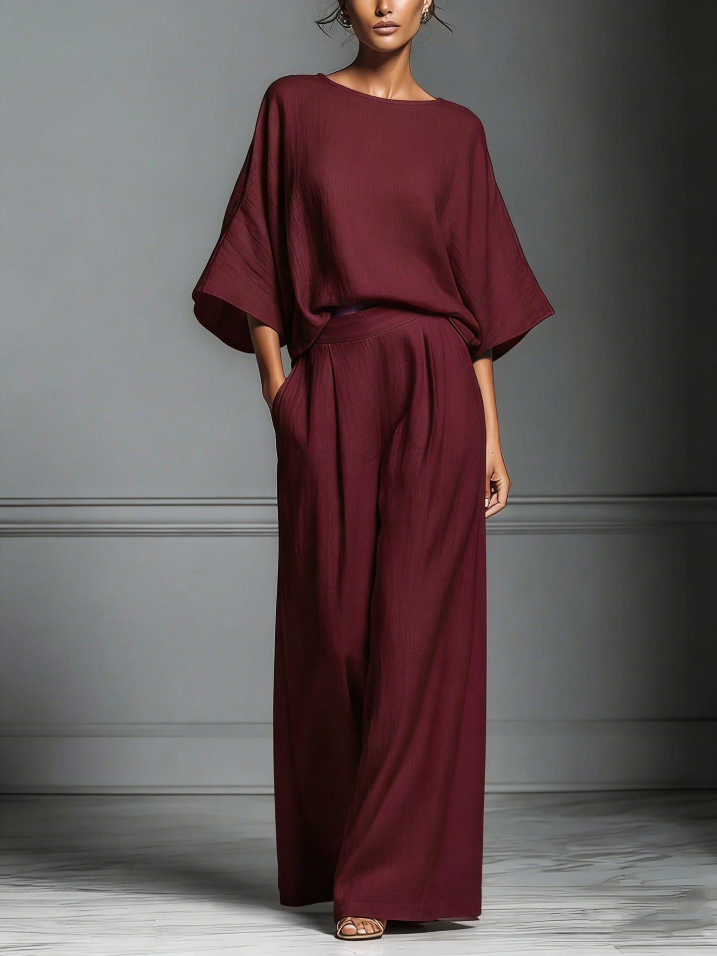 Selvara | Elegant Flare-Sleeve Set