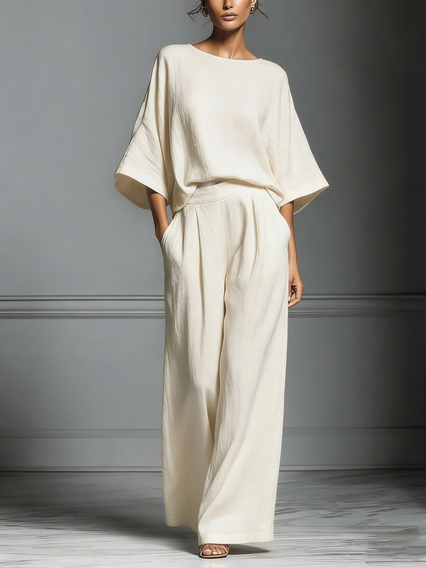 Selvara | Elegant Flare-Sleeve Set