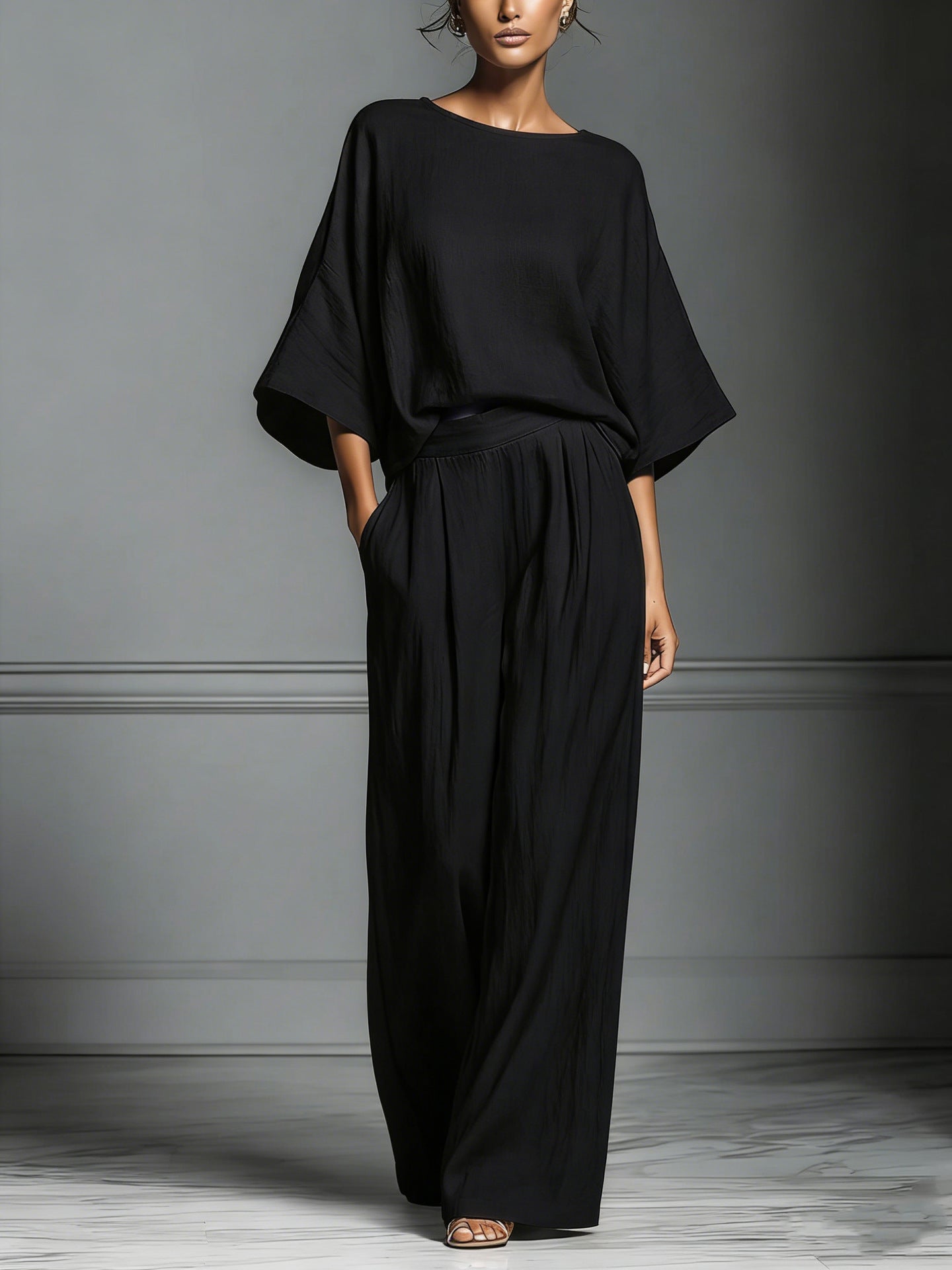 Selvara | Elegant Flare-Sleeve Set