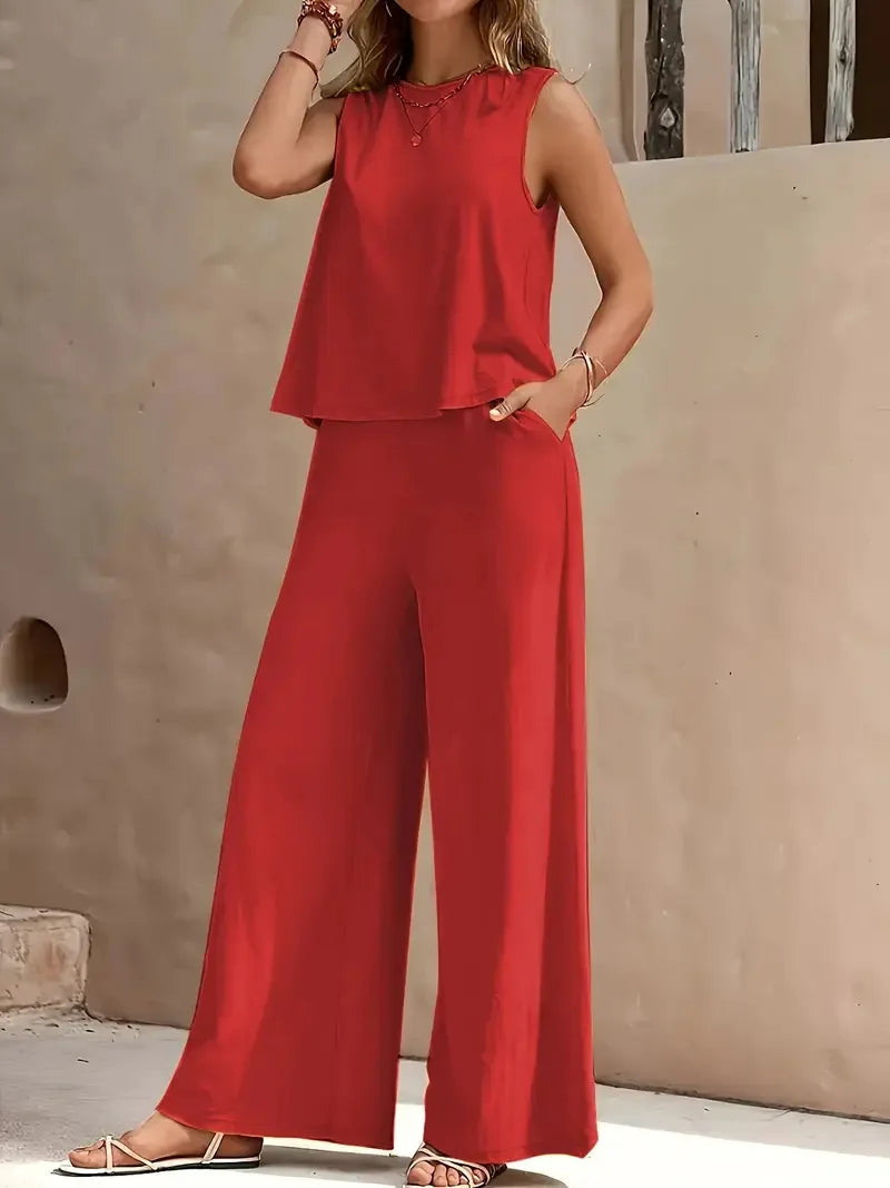 Solvane — Sleeveless Flow Set