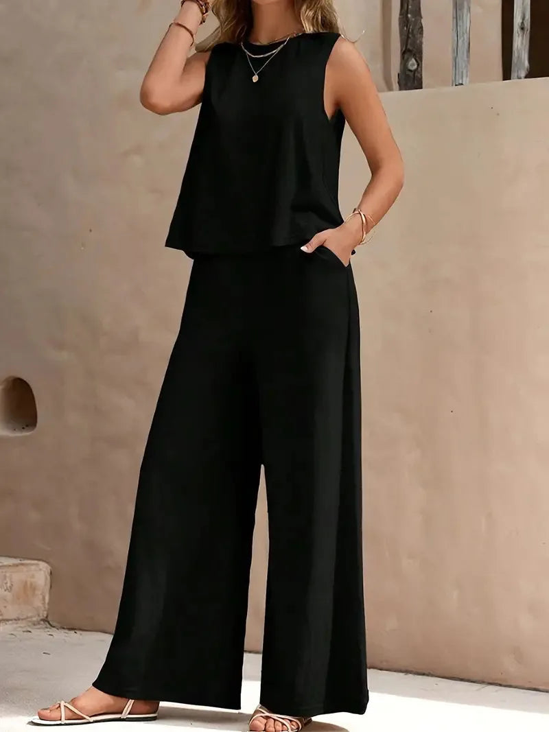 Solvane — Sleeveless Flow Set
