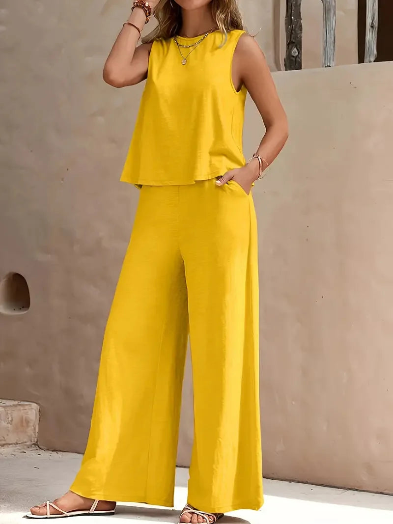 Solvane — Sleeveless Flow Set
