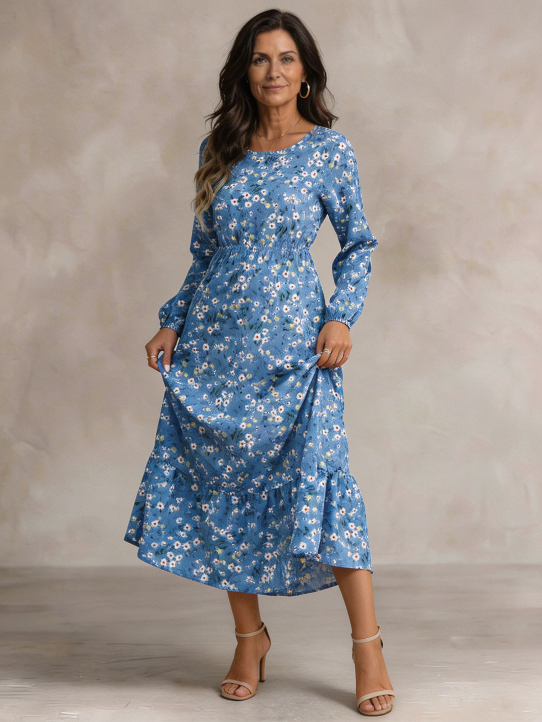 Maris | Maxi Dress – Natural Loose Fit