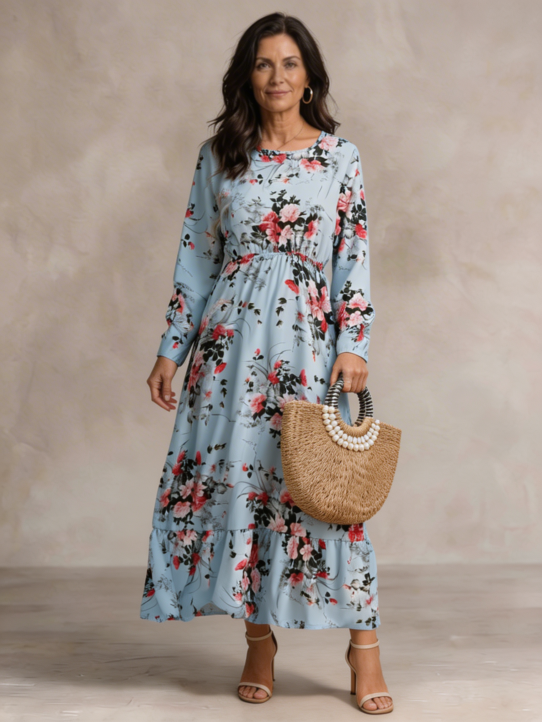 Maris | Maxi Dress – Natural Loose Fit