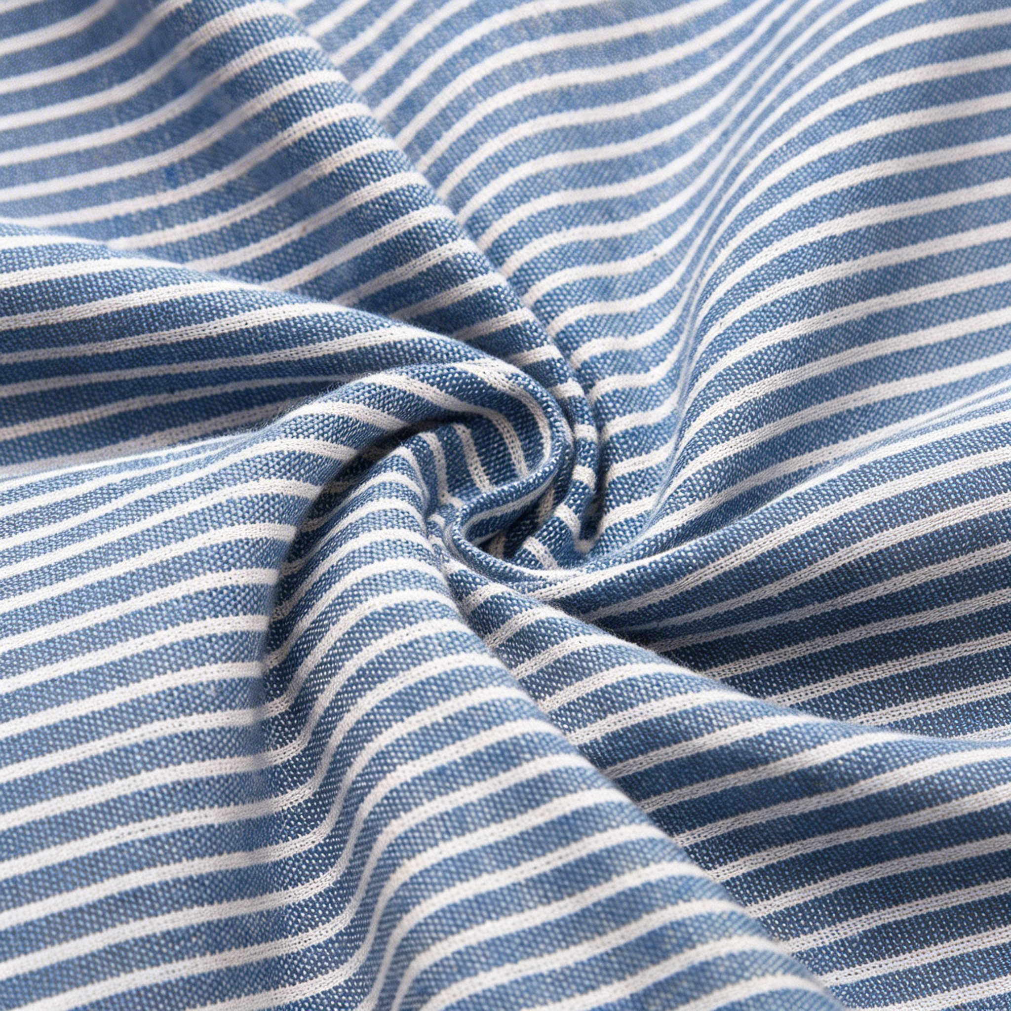 GatherLine™ | Women's Striped Linen Midi Dress