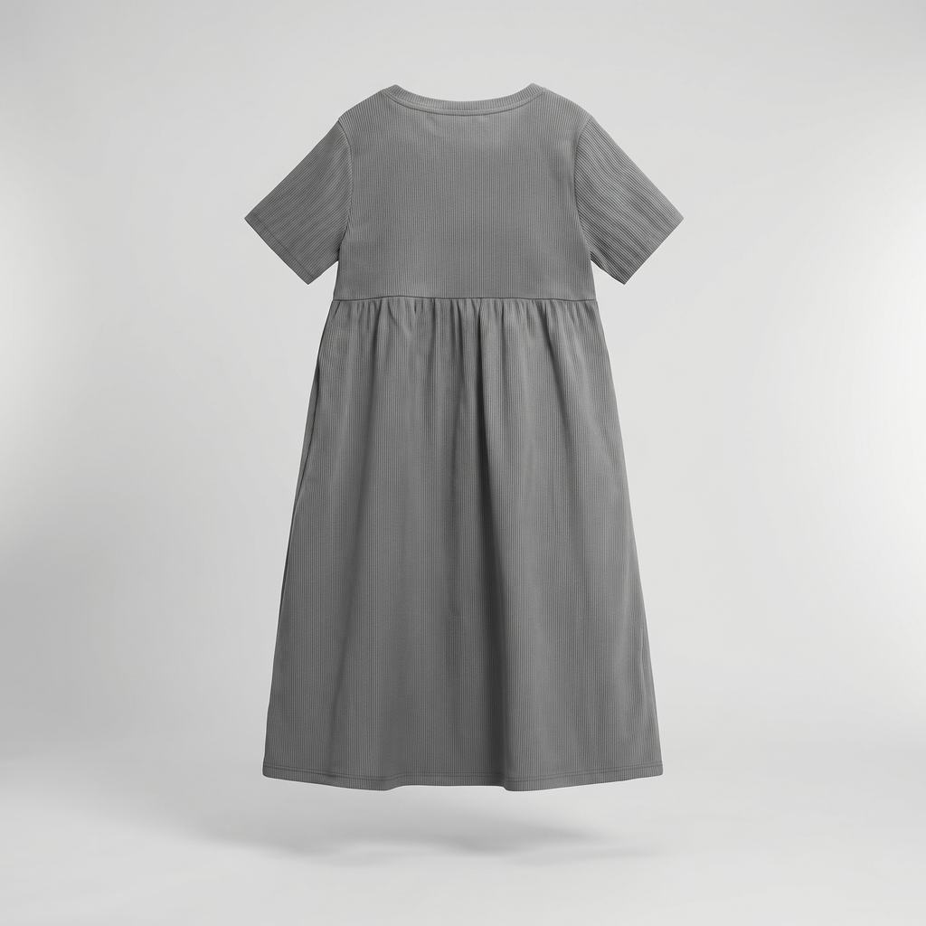 GatherLine™ | Women's Striped Linen Midi Dress