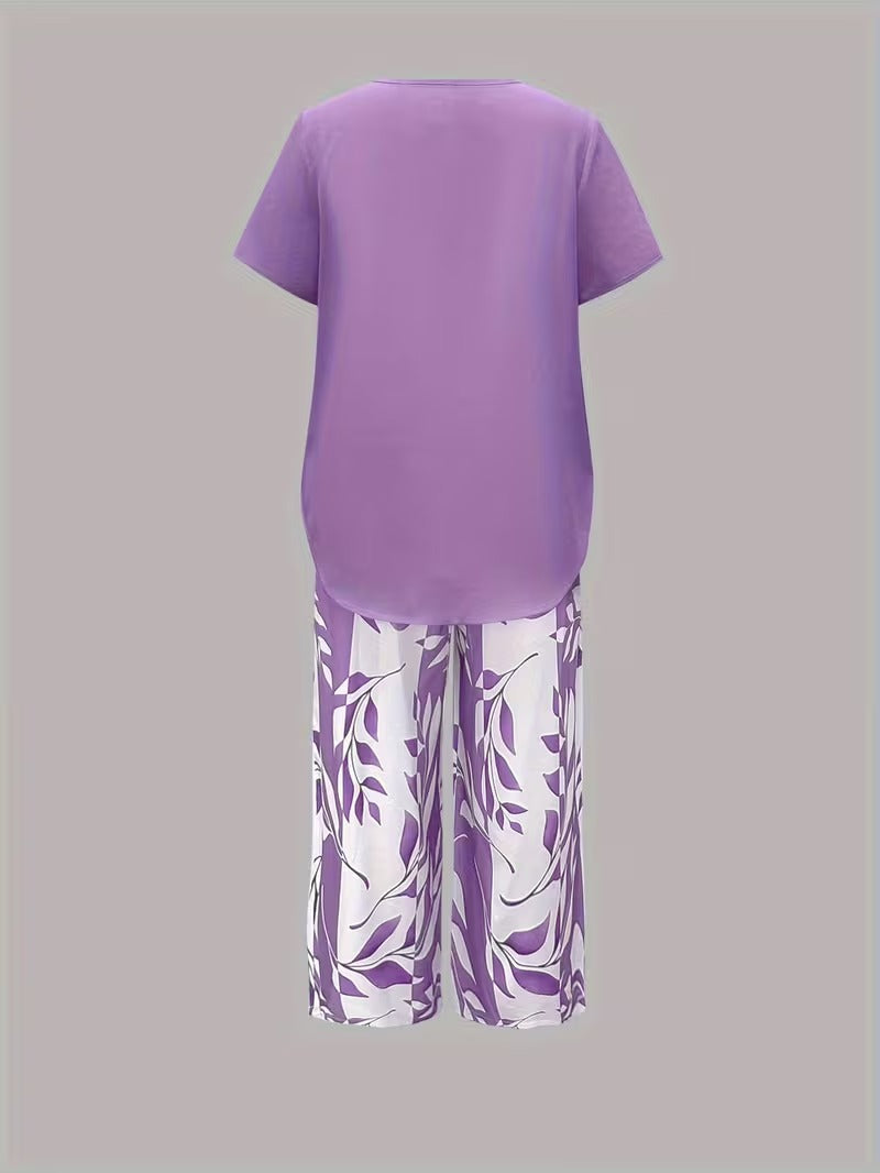 Arvessa — Leaf Print Breeze Set