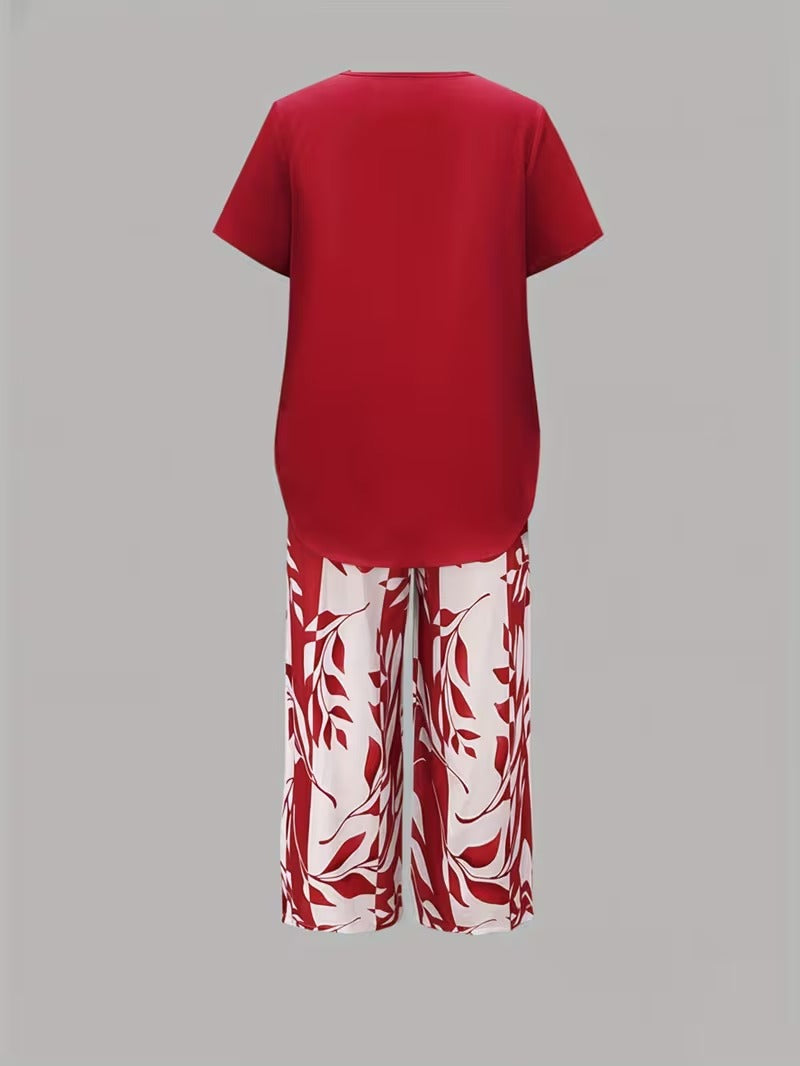 Arvessa — Leaf Print Breeze Set