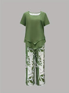 Arvessa — Leaf Print Breeze Set