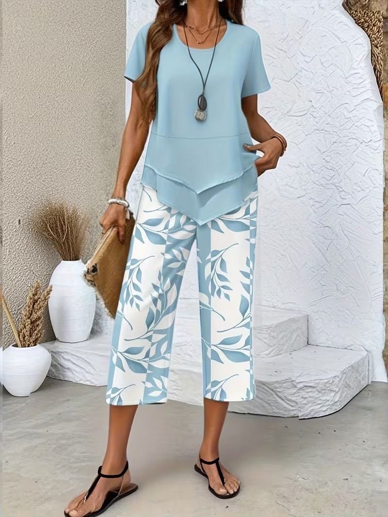 Arvessa — Leaf Print Breeze Set
