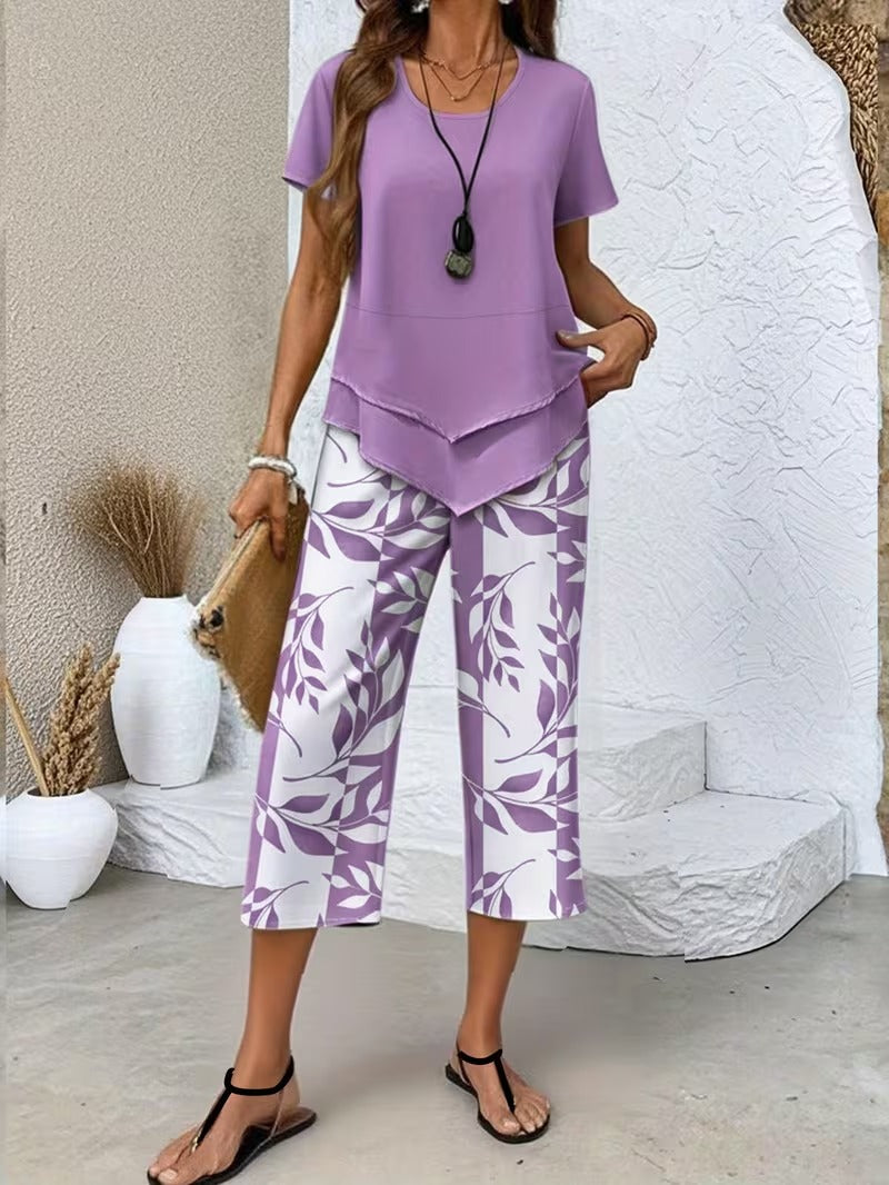 Arvessa — Leaf Print Breeze Set