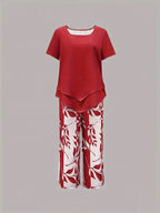 Arvessa — Leaf Print Breeze Set