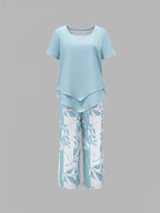 Arvessa — Leaf Print Breeze Set