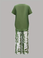 Arvessa — Leaf Print Breeze Set